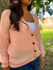 Apricot Cosy Knit Cardi Sofia