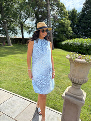 Blue Ombre Leopard Dress Tiana