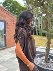 Chocolate Two Piece Trouser Set Sara