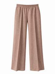 Mocha Seam Front Pull On Comfort Trousers