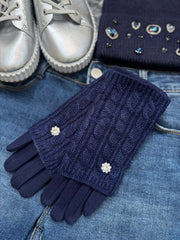 Navy Two Piece Gloves Set