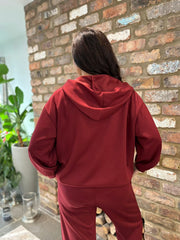 Wine Zip Up Hoodie Alice