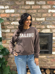 Chocolate Premium Cotton Malibu Sweatshirt Joan
