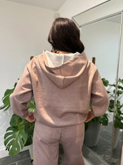 Mocha Zip Up Hoodie Alice