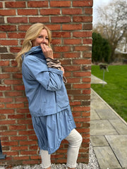 Light Blue Premium Hooded Mac Clementine