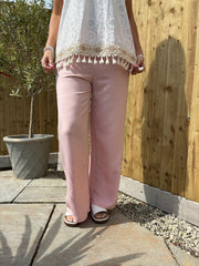 Pink Wide Leg Trousers Margot