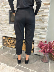 Black Frill Pocket Trousers Sasha