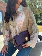 Stone Botanical Print Shirt Monique