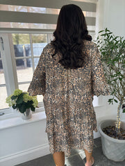 Leopard Print Tiered Dress Maya
