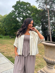 Gold Tie Front Blouse Brinley