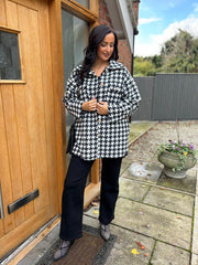 Monochrome Dogtooth Coat Ruth