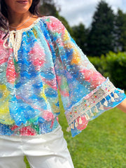 Multicolour Boho Tassel Top Adalyn