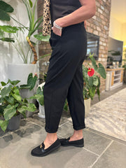 Black Frill Pocket Trousers Sasha