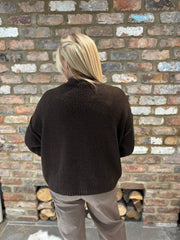 Chocolate Leopard Tie Cardi Elsa