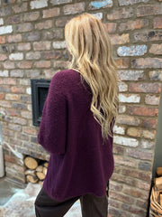 Grape Edge Top Edge Cardi Lynn