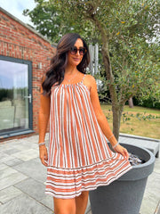 Rust Spots & Stripes Dress Trinity
