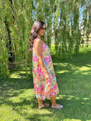 Pink Tropical Tassel Dress Seren