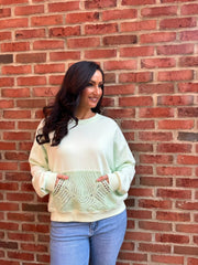 Mint Premium Crochet Pocket Sweatshirt Blake