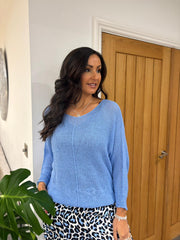 Denim V Neck Knit Jodie