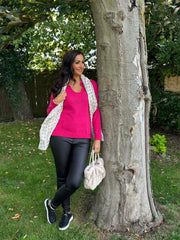 Lipstick Open Collar Jumper Rhea