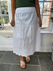 White Broderie Skirt Jolie