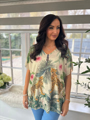 Gold Longline Safari Shimmer Top Helena