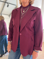Wine Diamante Blazer Jude