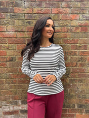 Monochrome Striped Super Soft Round Neck
