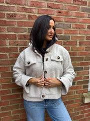 Stone Brushed Wool Jacket Lynda