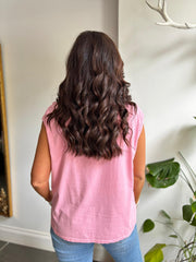Pink Star Embellished Top Esther