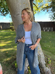 Grey Cosy Edge To Edge Cardi Mabel