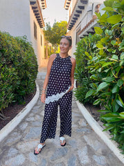 Black Polka Dot Lace Trim Set Kimberly