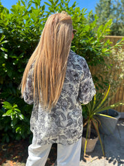 Cream Paisley Floral Shirt Rachel