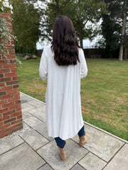 Winter White Super Soft Longline Cardi Mary
