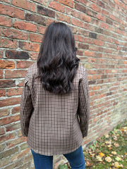 Chocolate Checked Blazer Sara
