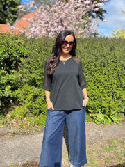 Black Net Sleeve Top Julia
