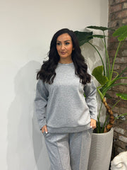 Grey Diamante Sweat Top Nina