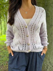 Lilac Chunky Knit Cardi Gail