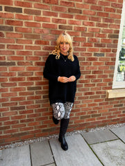 Black Ribbed Knit Layla