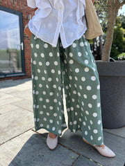 Sage Polka Dot Trousers Reagan
