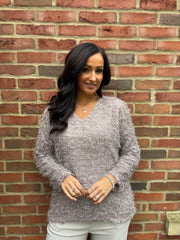 Mocha Eyelash Knit Marilyn