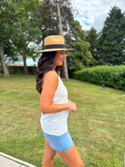 White Essential Textured Vest Nicole