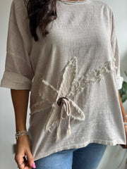 Pink Distressed Floral Top Danica
