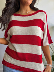 Red Stripe Knit Luna