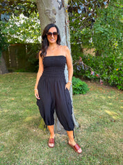 Black Cargo Pocket Jumpsuit Verity