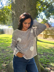 Stone Polka Dot Knit Natalie
