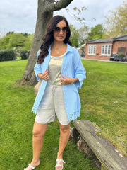 Stone Bubble Cotton Shorts
