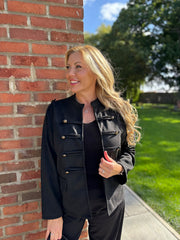 Black Military Jacket Liberty