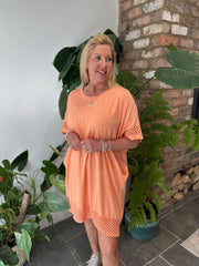 Apricot Crochet Trim Dress Sabrina