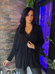 Black Diamante Shimmer Jacket Hazel